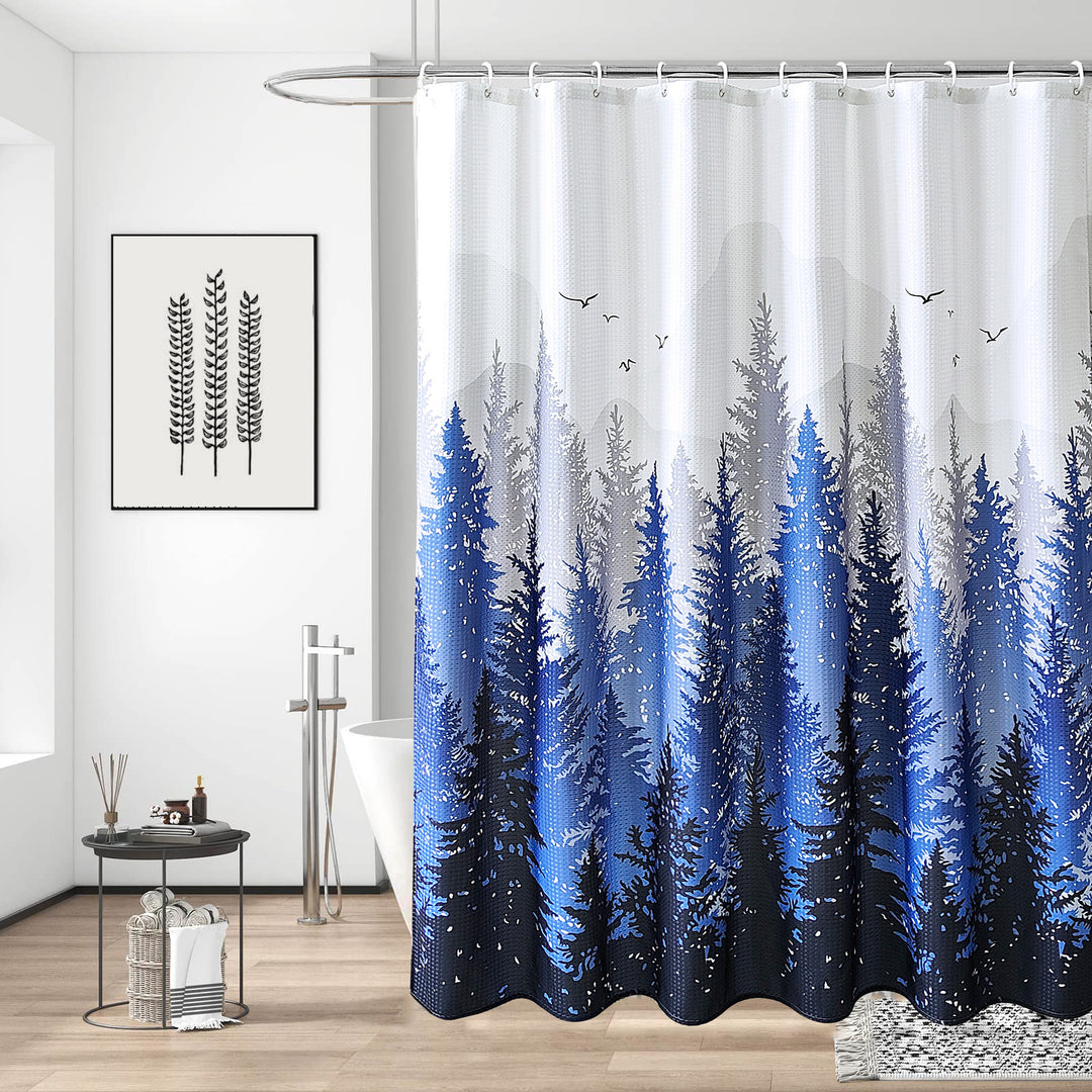 Geometric Patterned Waterproof Shower Curtain Kalsten