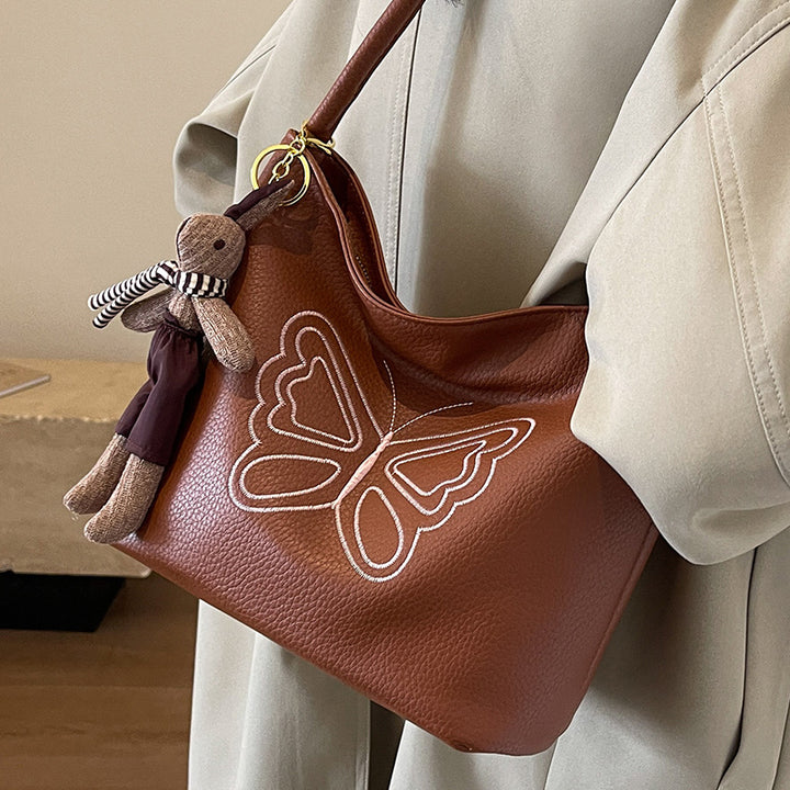 Butterfly Embroidered Tote Bag