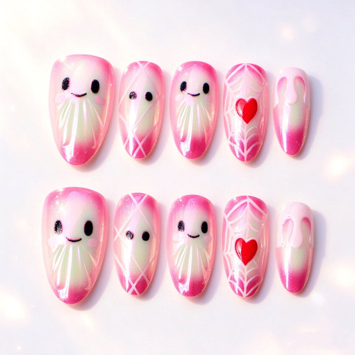 Playful Cartoon Jellyfish Press-On Nails