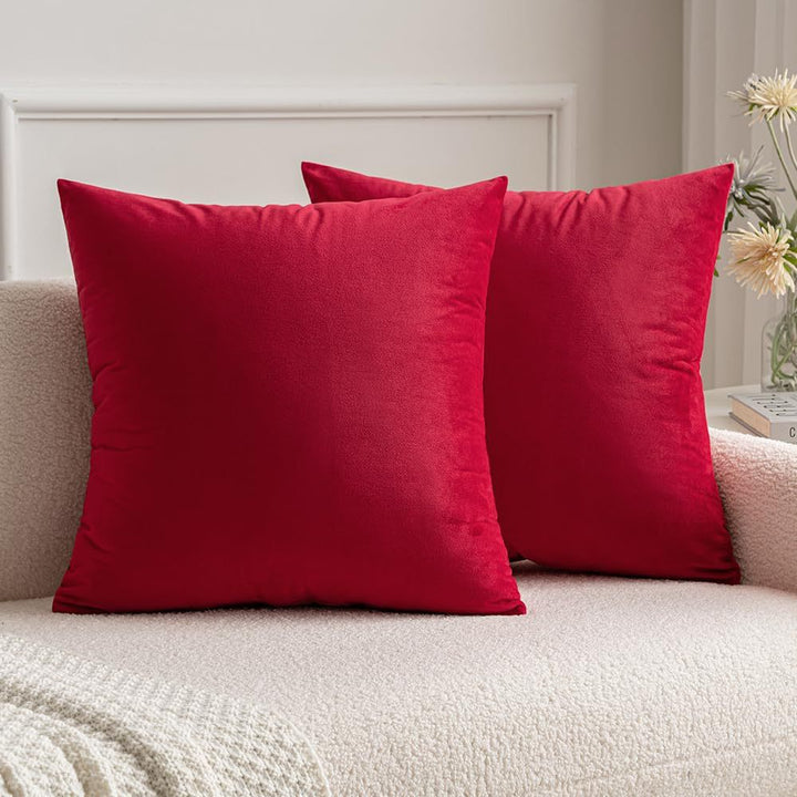 Plush Velvet Lumbar and Square Throw Pillow Covers