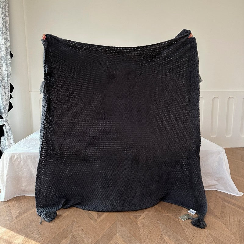 Textured Woven Throw Blanket