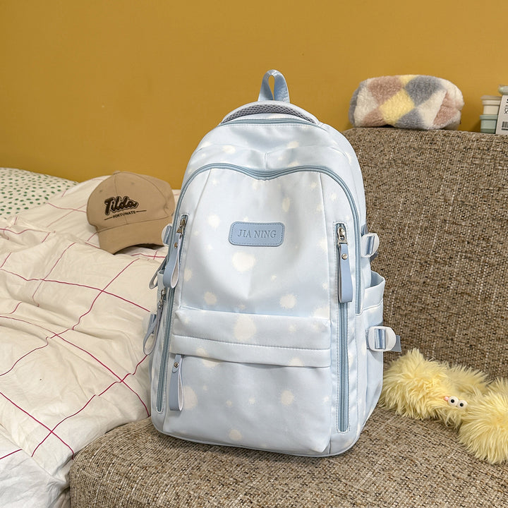 Playful Dot-Printed School Backpack Kalsten