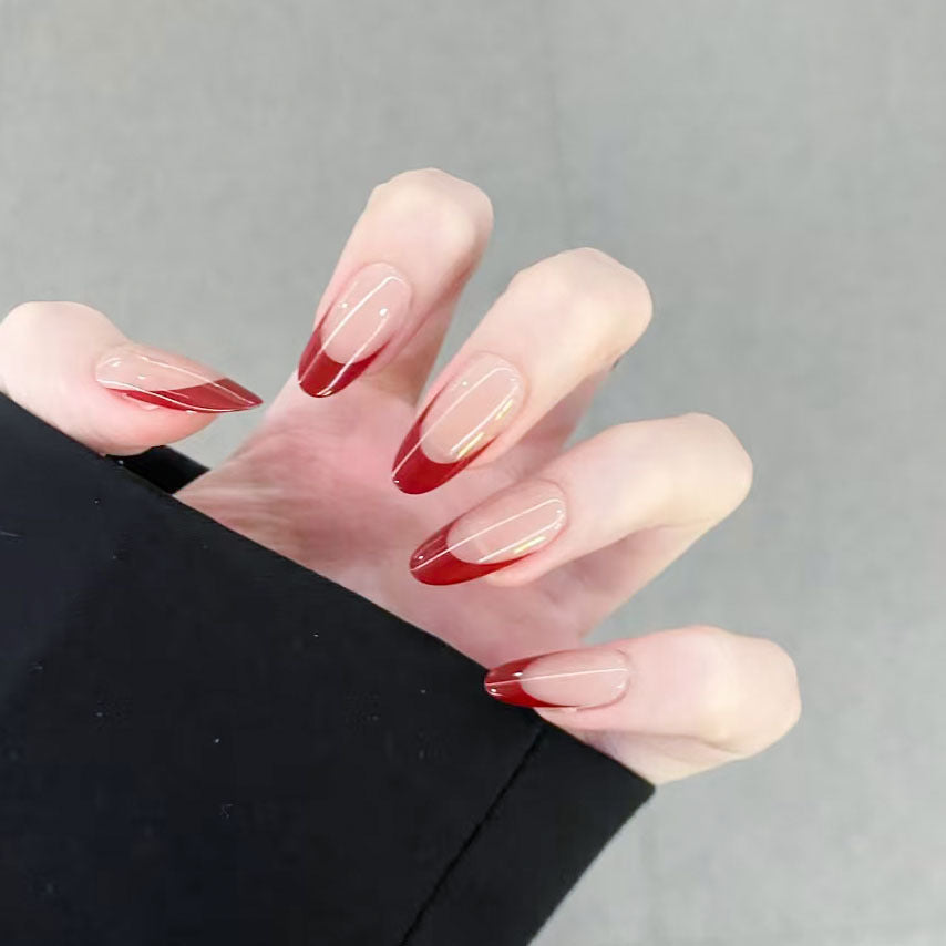 Elegant Stiletto Press-On Nails with Ombre Design
