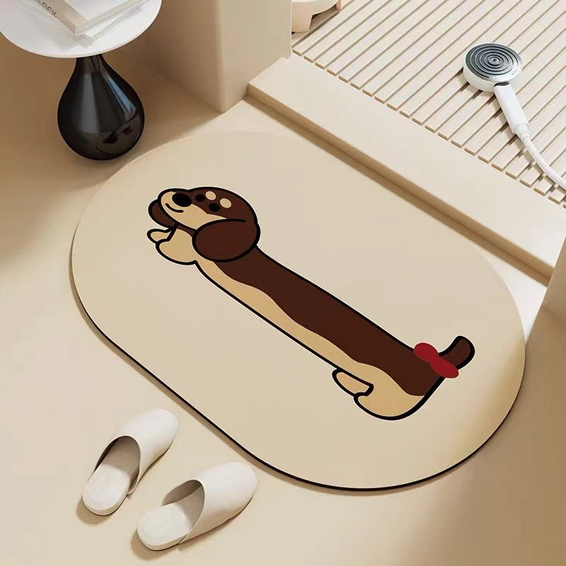 Artistic Cat-Themed Area Mat for Home Decor