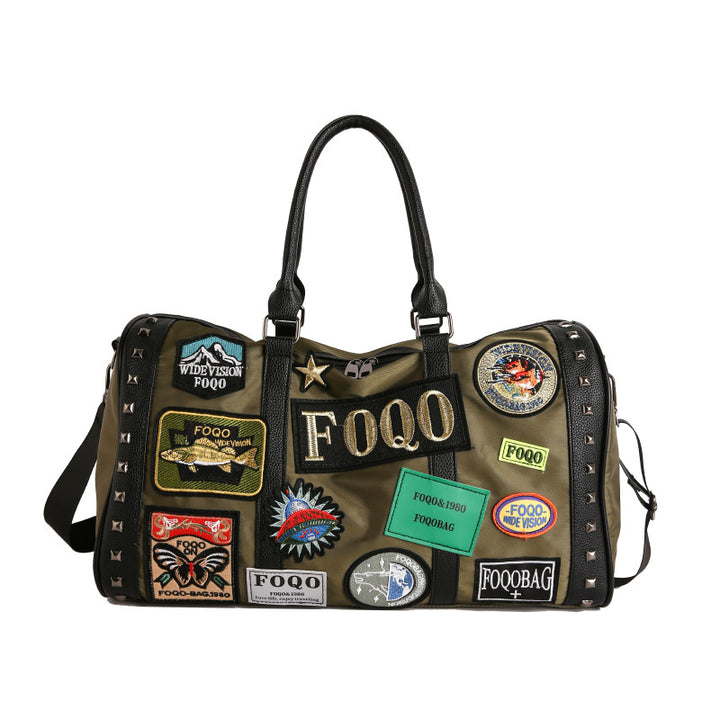 Stylish Patchwork Weekend Duffel Bag Kalsten