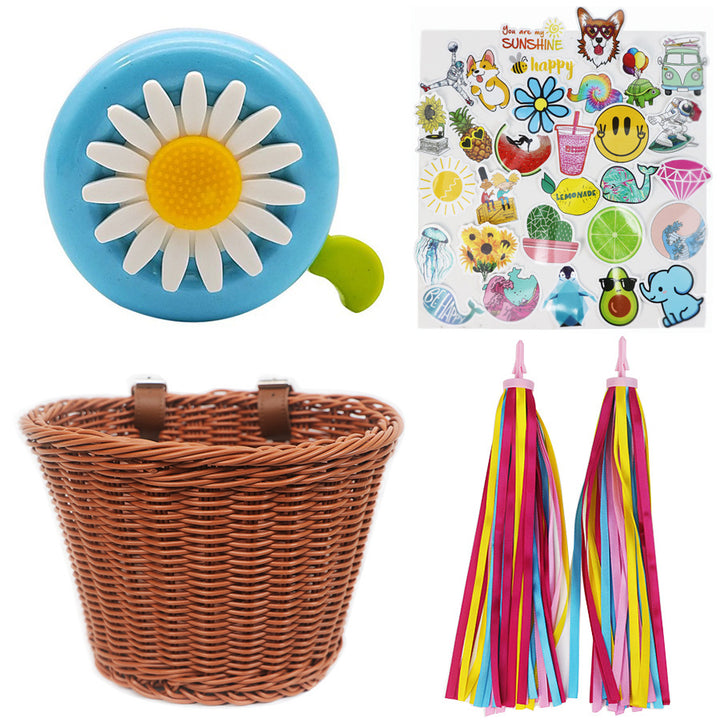Playful basket with colorful appliqués Kalsten