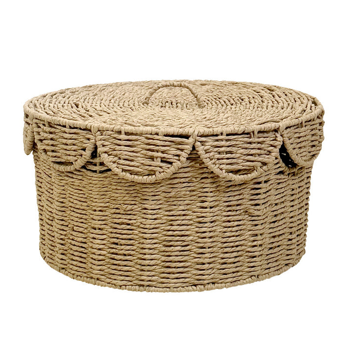 Decorative storage basket with lid Kalsten