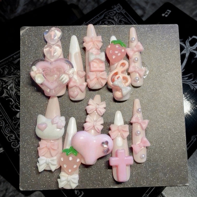 3D Decorative Press-On Nail Art Set