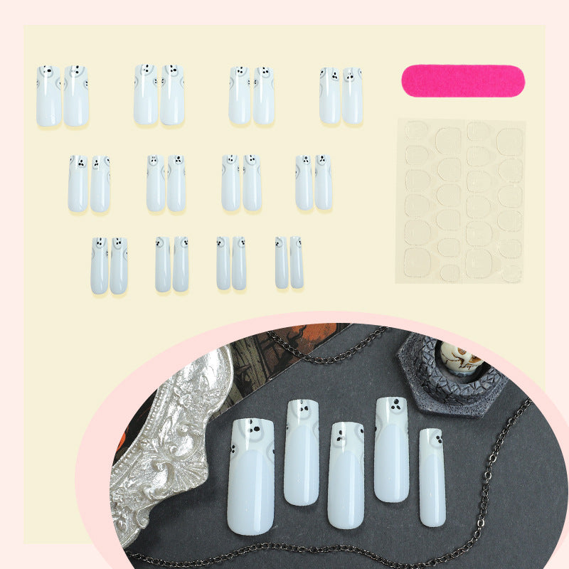 Nail art set with creepy ghost design Kalsten
