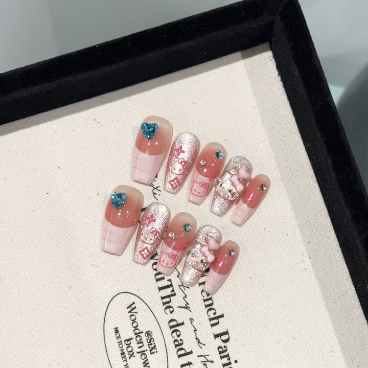 Playful Themed Press-On Nail Set