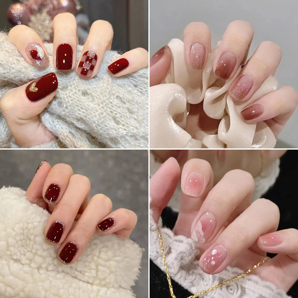 High-gloss artificial nails with rose effect Kalsten
