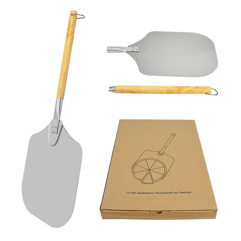 detachable wooden handle stainless steel pizza peel paddle for ovens and grills Kalsten