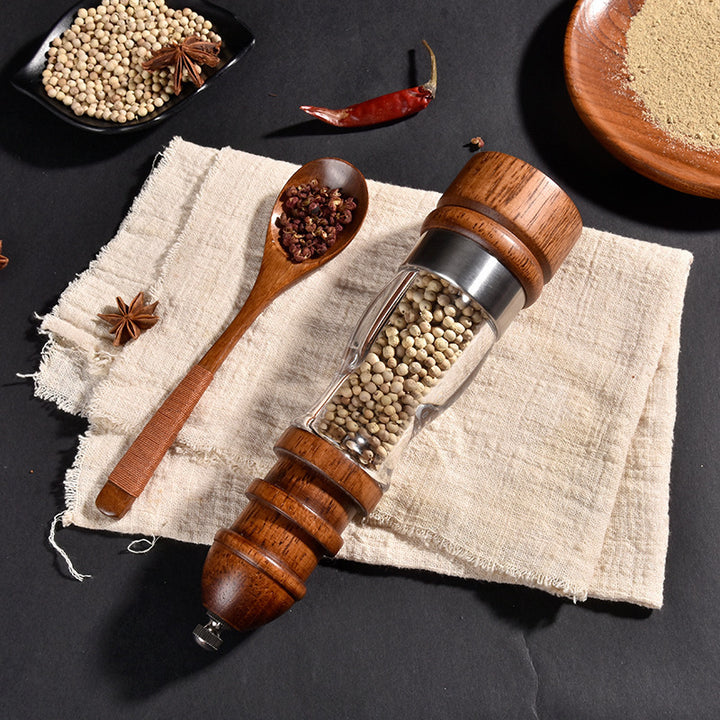 High-quality wood and glass pepper mill Kalsten