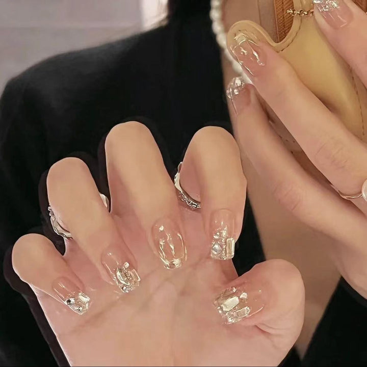 Crystal-Enhanced Press-On Nail Set Kalsten