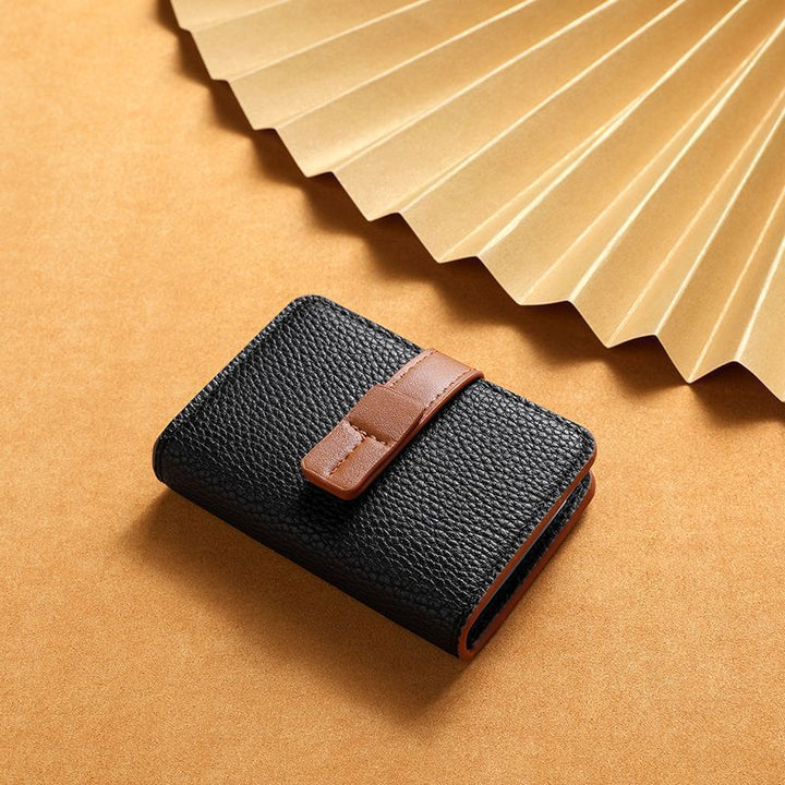 Textured Leather Cardholder Wallet Kalsten