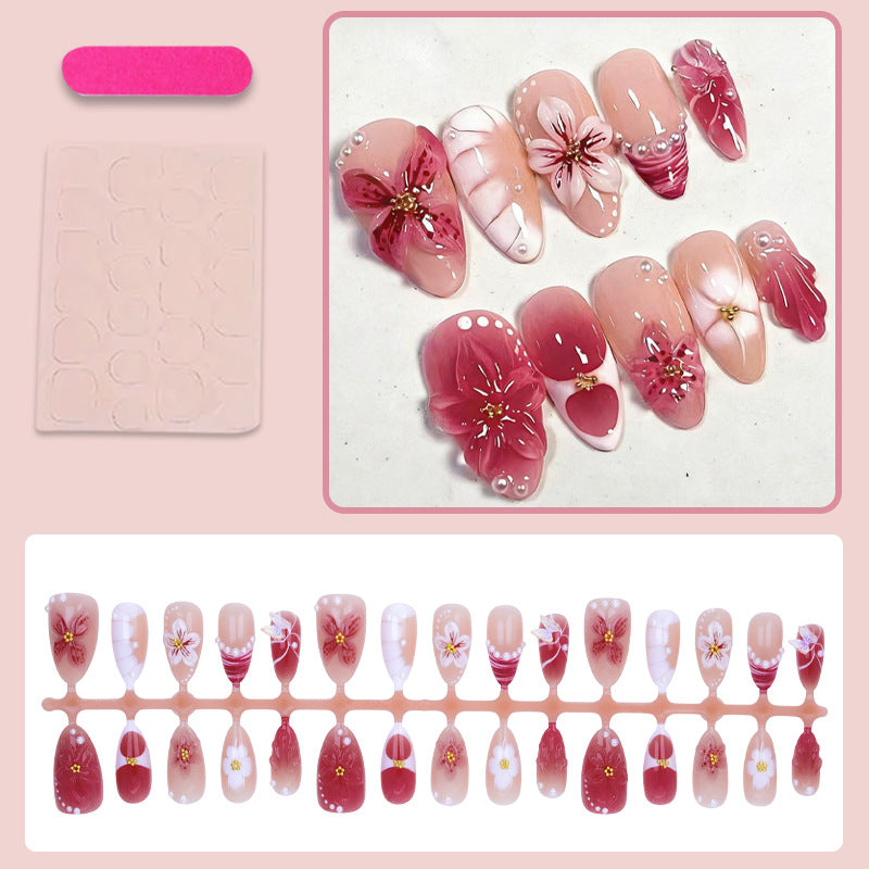 Artificial nail set with floral patterns Kalsten