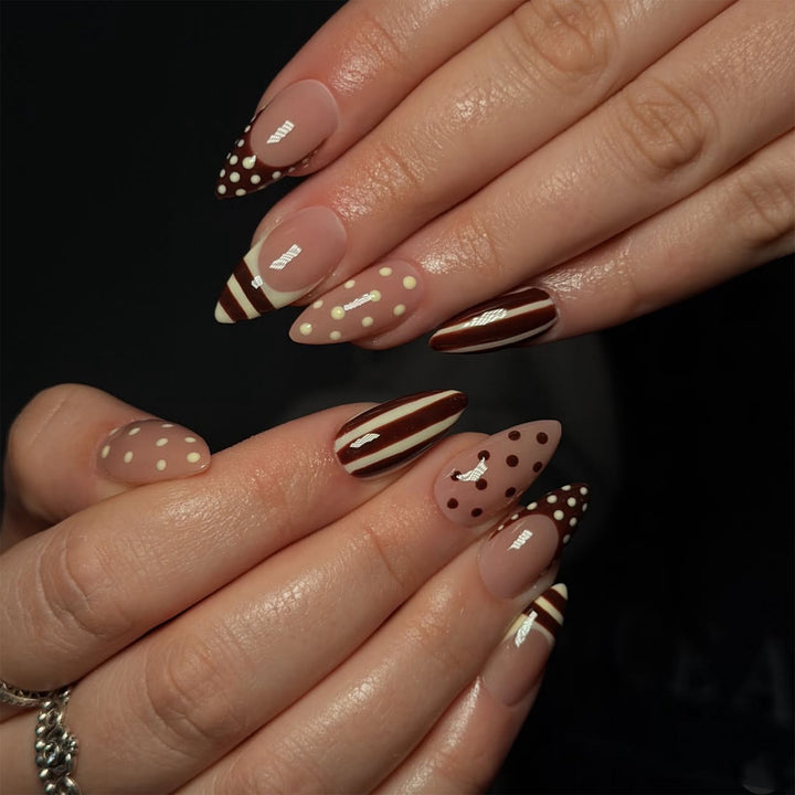 Artful nail art with geometric designs Kalsten