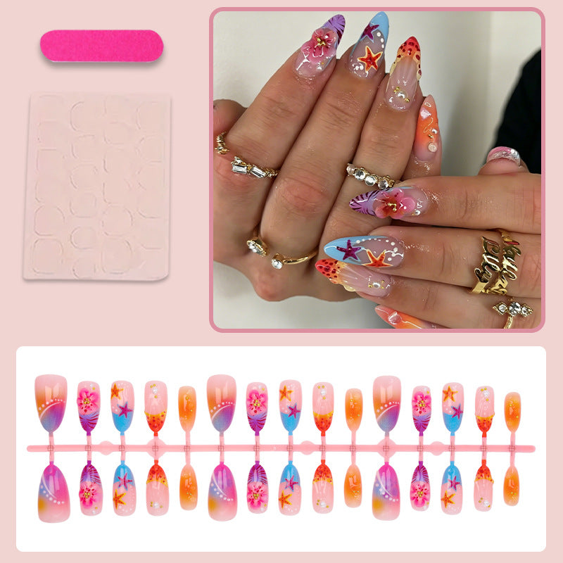 Elegant artificial nails with floral designs Kalsten