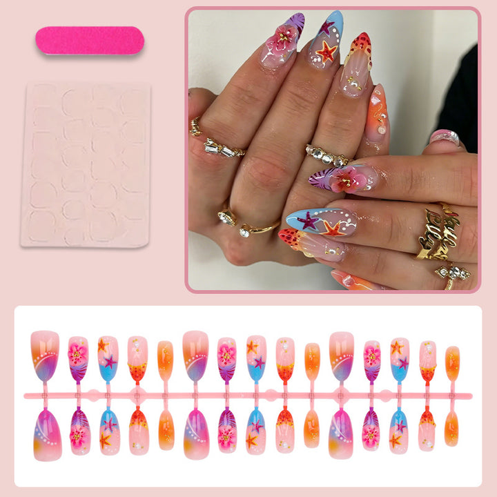Elegant artificial nails with floral designs Kalsten