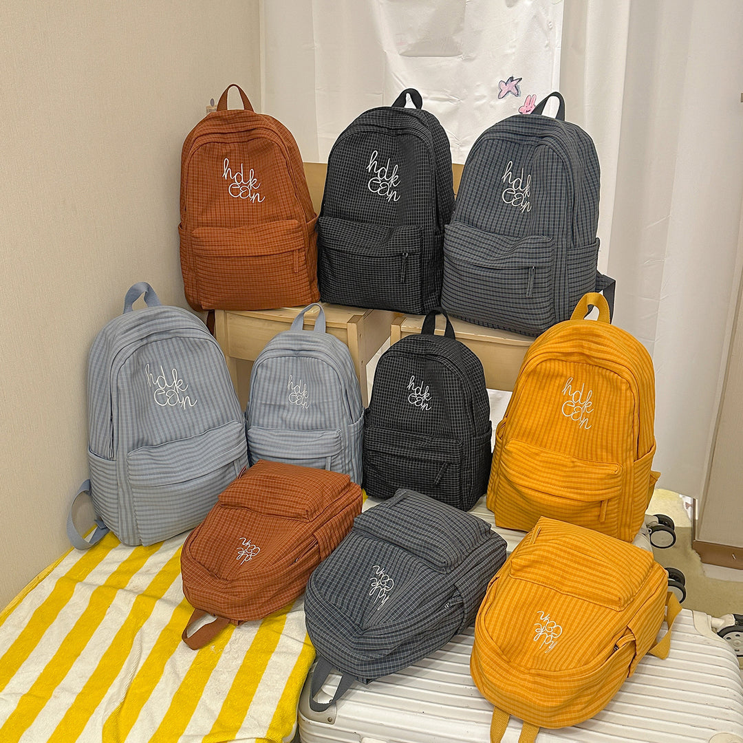 Casual Checked Patterned Backpack Kalsten