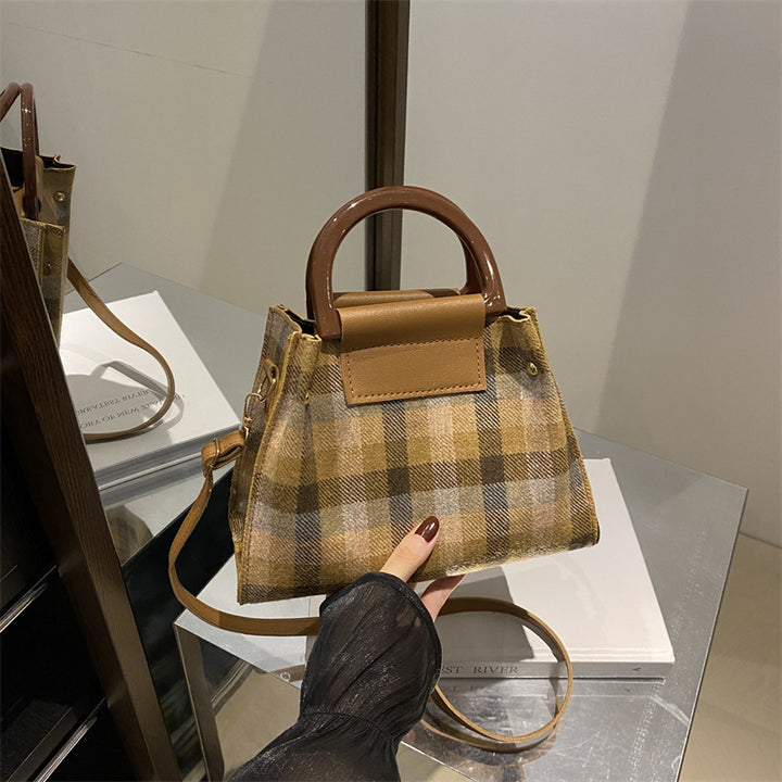 Plaid Structured Mini Handbag Kalsten