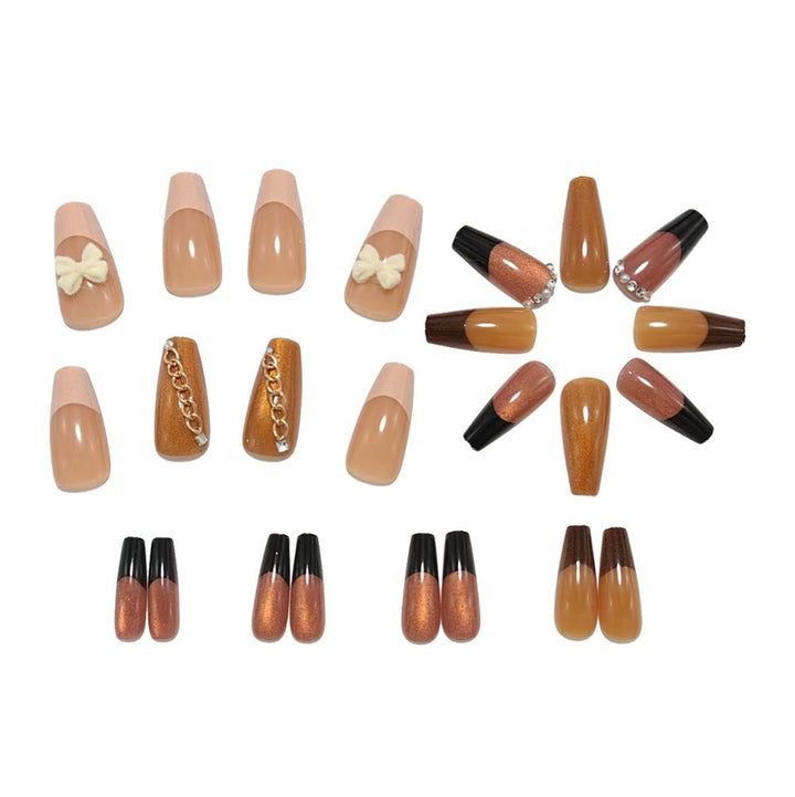 Glamorous artificial nails with glitter design Kalsten