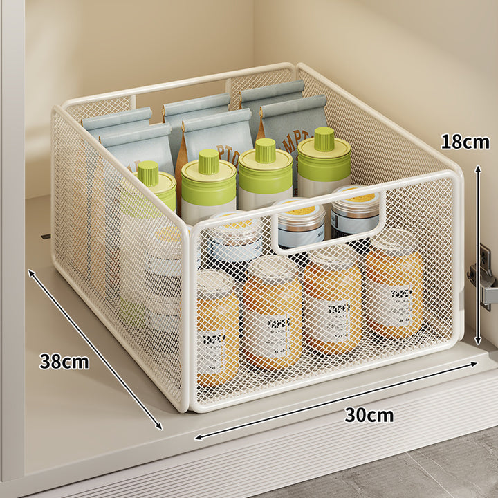 Under-Cabinet Mesh Rolling Storage Basket
