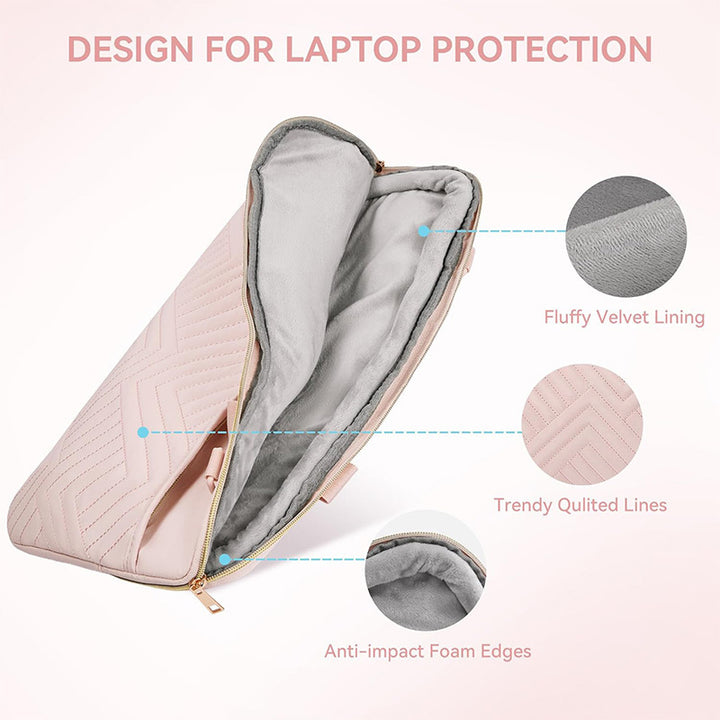 Padded Laptop Sleeve with Removable Shoulder Strap Kalsten