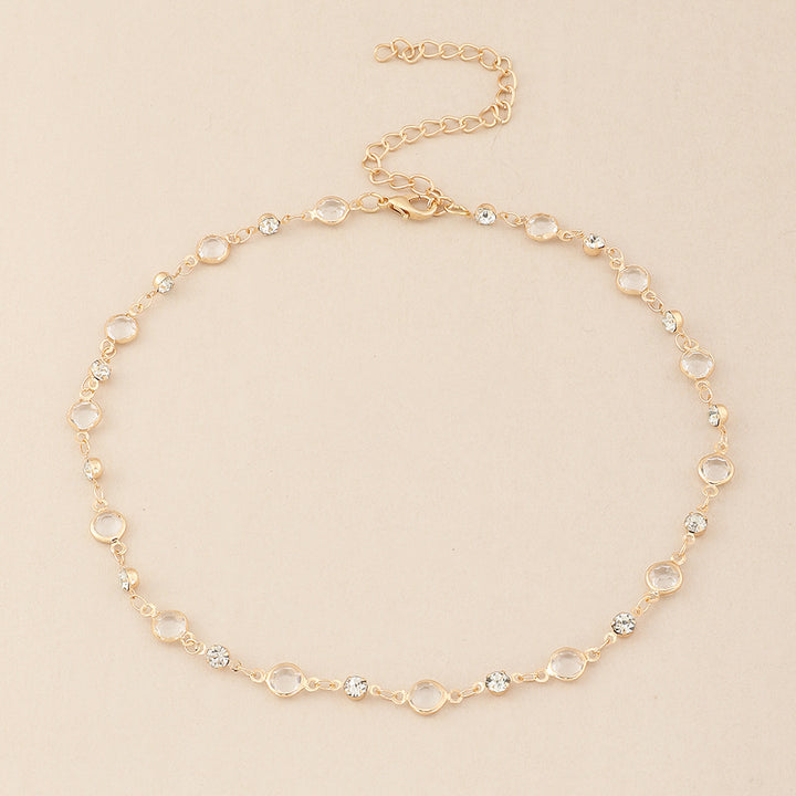 Elegant Crystal Embellished Anklet Kalsten