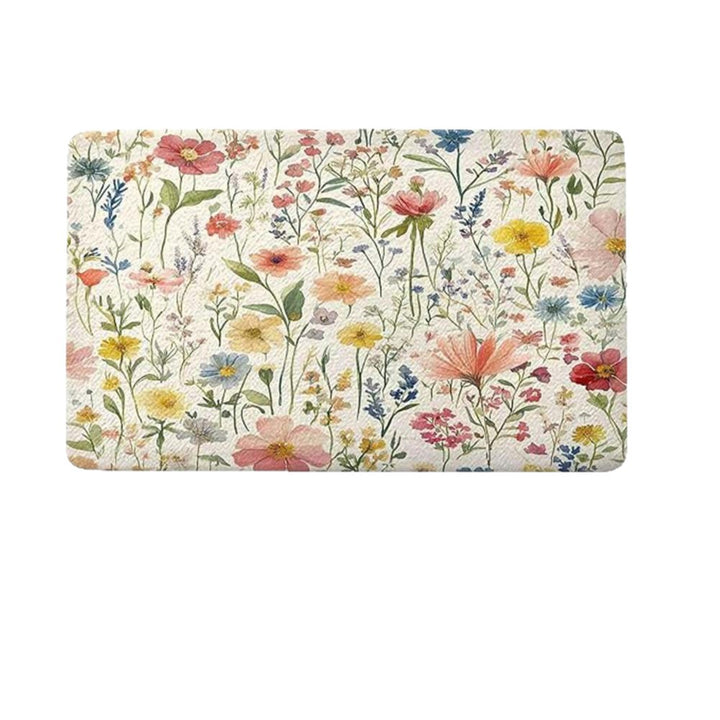 Floral Pattern Anti-Fatigue Bath Mat