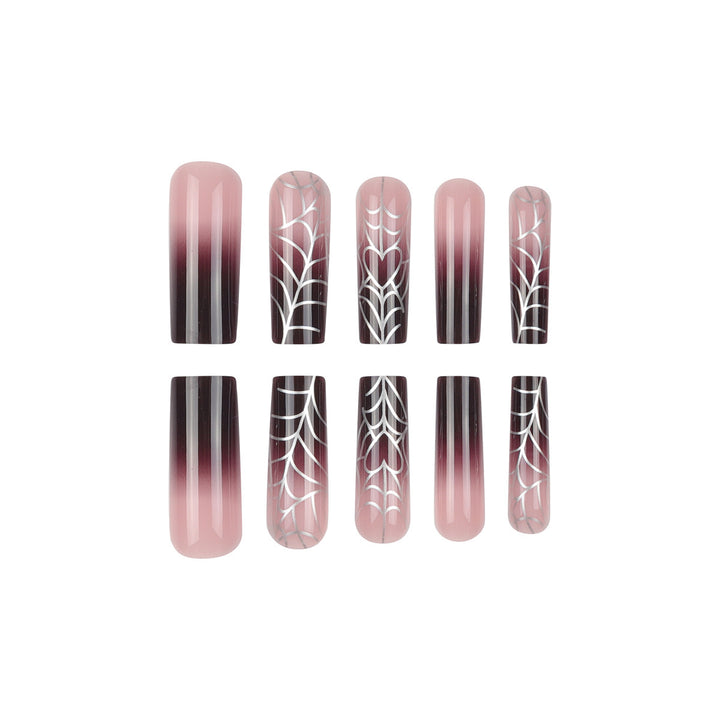 Artistic Spider Web Nail Art Extensions Kalsten