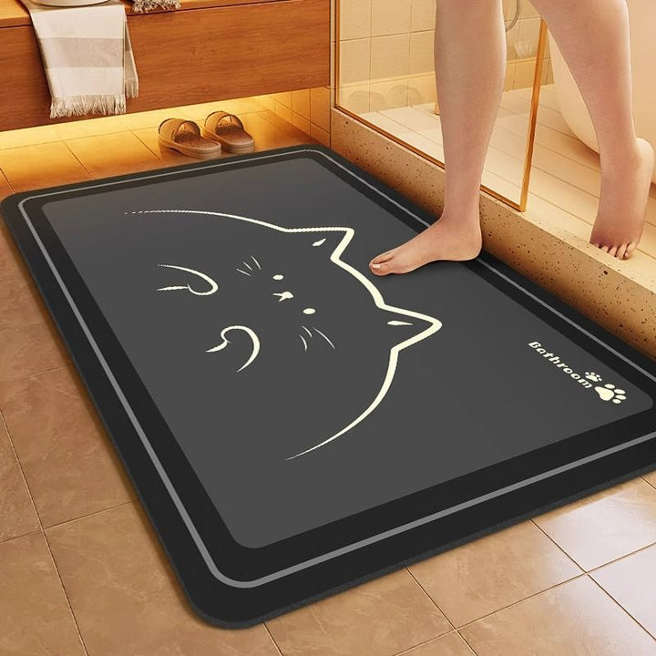Cat-Themed Bath Mat Kalsten