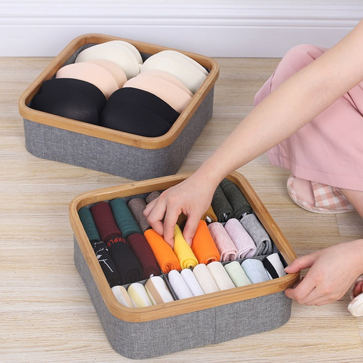Bamboo Storage Tray Organizer Kalsten