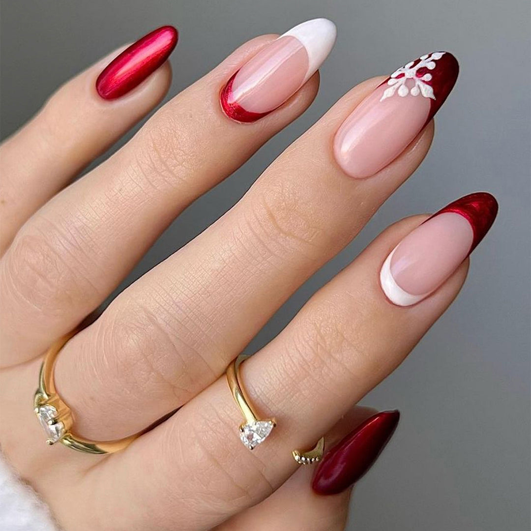 Acrylic nail set with gradient and elegant accents Kalsten
