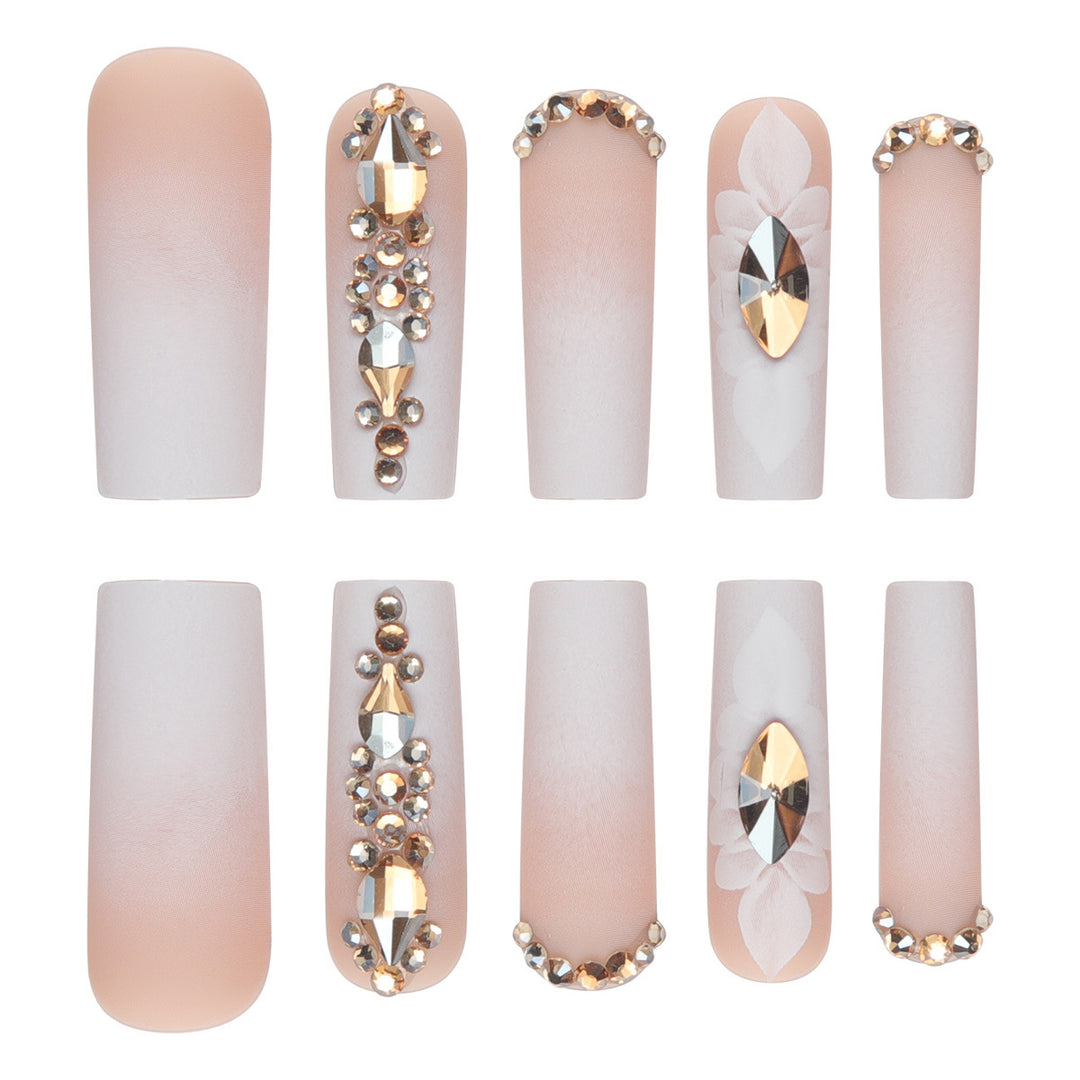 Elegant Embellished Press-On Nails Kalsten