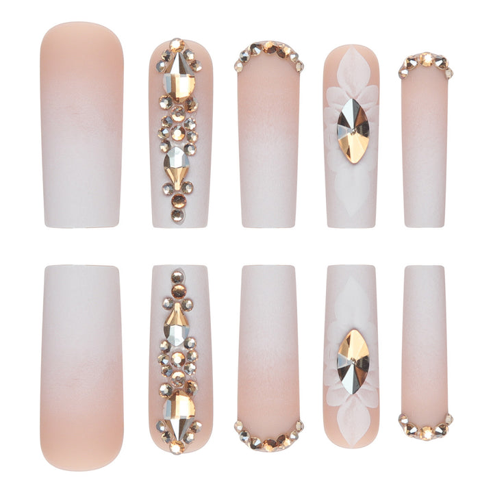 Elegant Embellished Press-On Nails Kalsten
