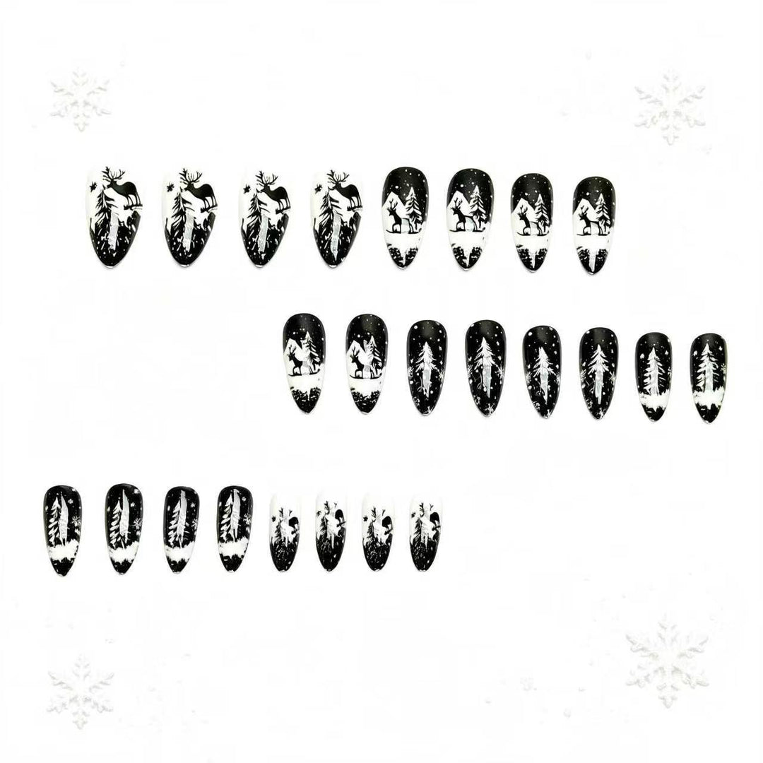 Snowy Winter-Themed Nail Art Kalsten