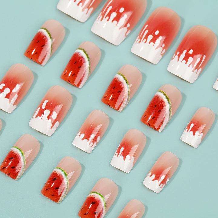 Artificial nails in stylish watermelon design Kalsten
