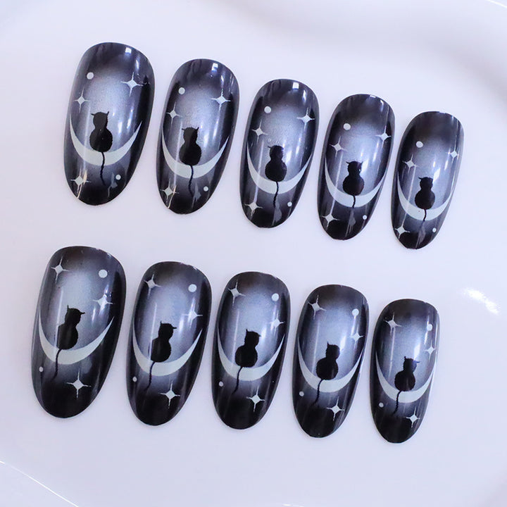 Artistic Cat-Inspired Nail Art Enhancements Kalsten