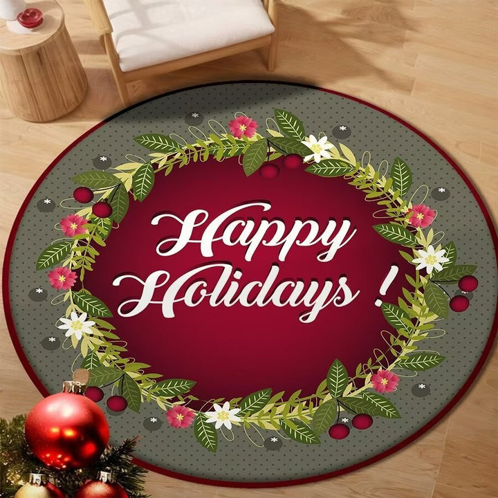 Holiday-Themed Round Floor Mat Kalsten