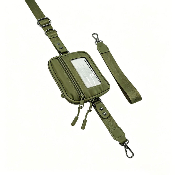 Compact shoulder bag with transparent card pocket Kalsten