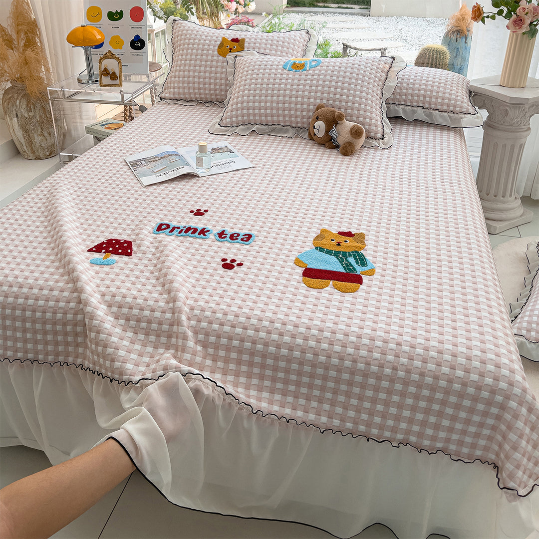Women's cuddly blanket with playful panda motif and high-quality cotton surface Kalsten