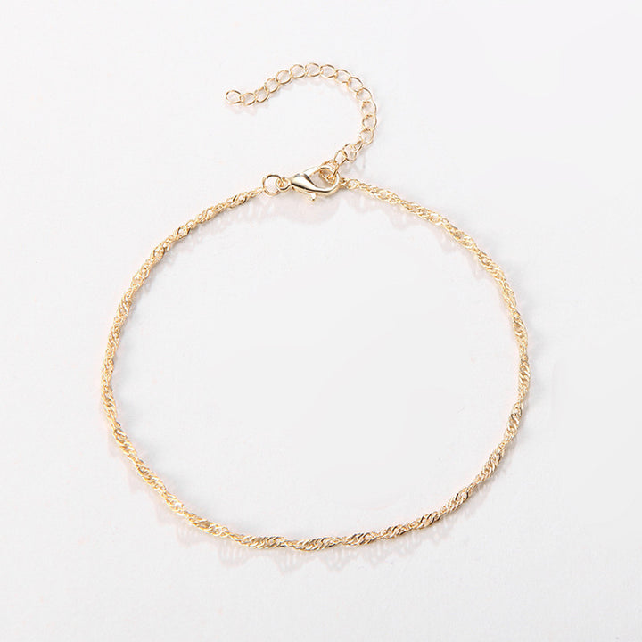 Twisted Silver Chain Bracelet Kalsten