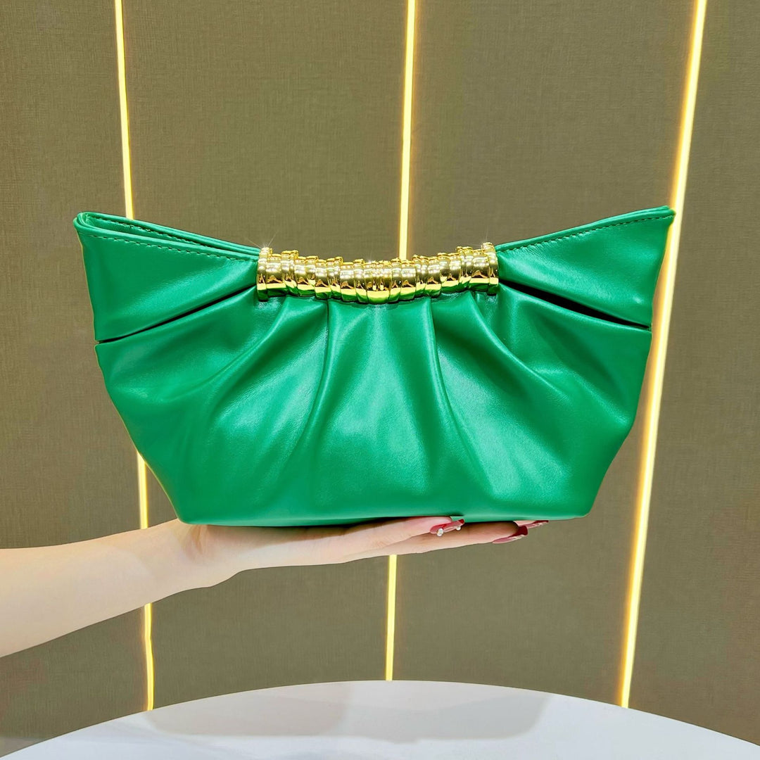 Stylish Pleated Handheld Handbag
