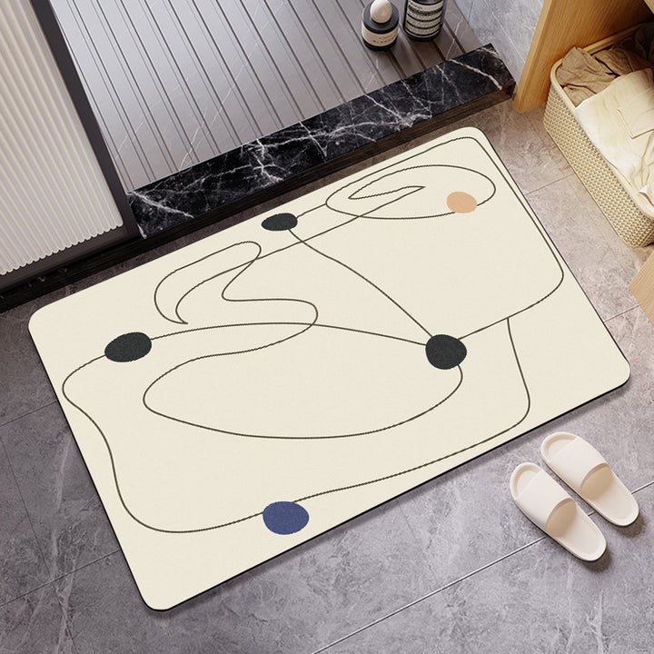 Geometric Patterned Bathroom Mat Kalsten