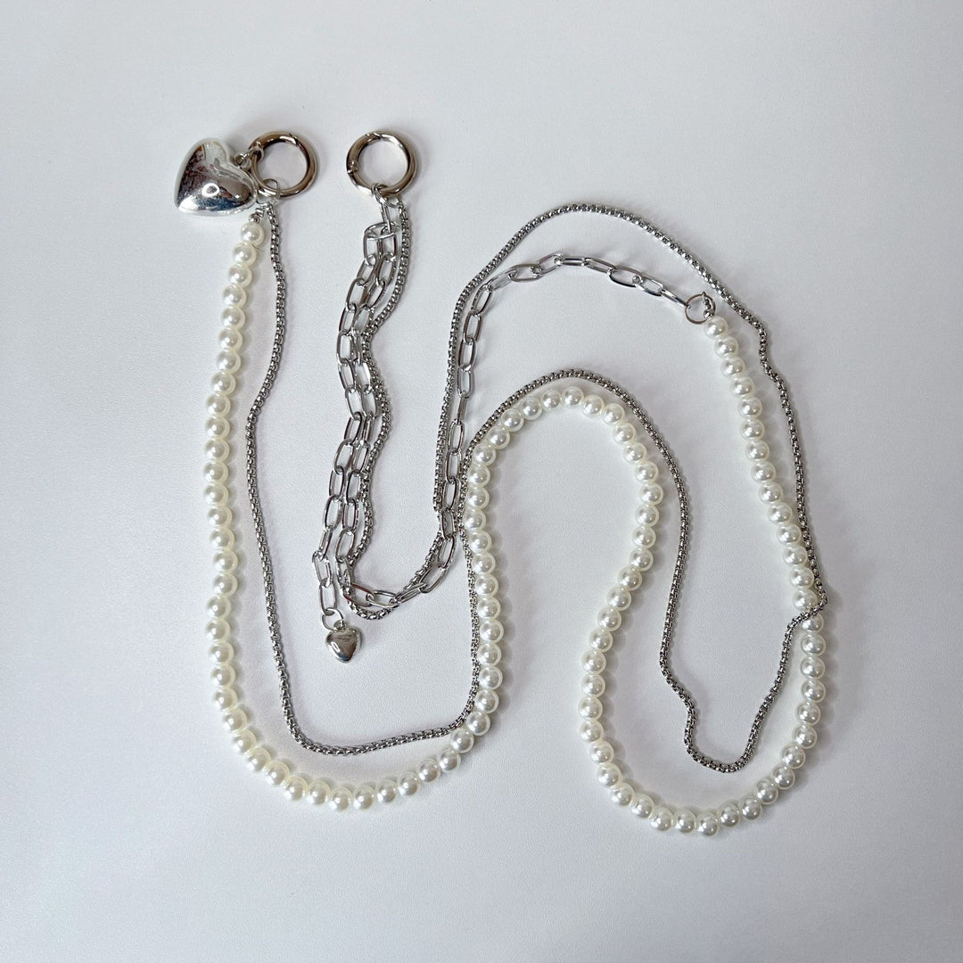 Elegant Pearl and Chain Necklace Kalsten