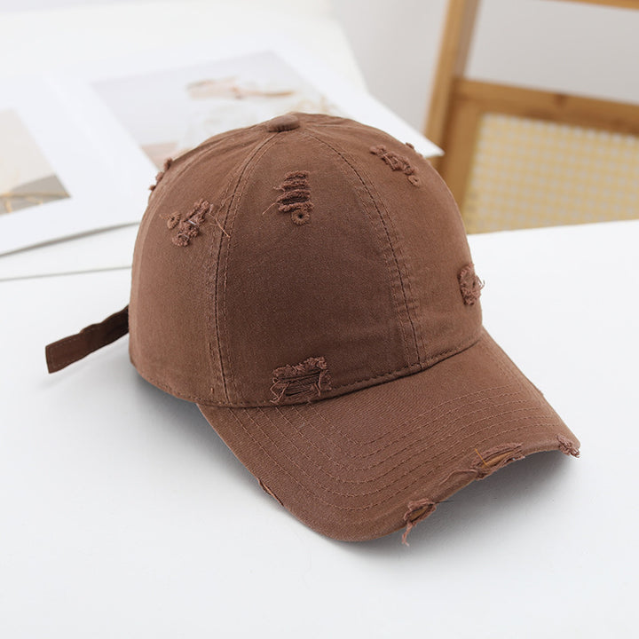 Women's fashionable destroyed baseball cap with adjustable strap Kalsten