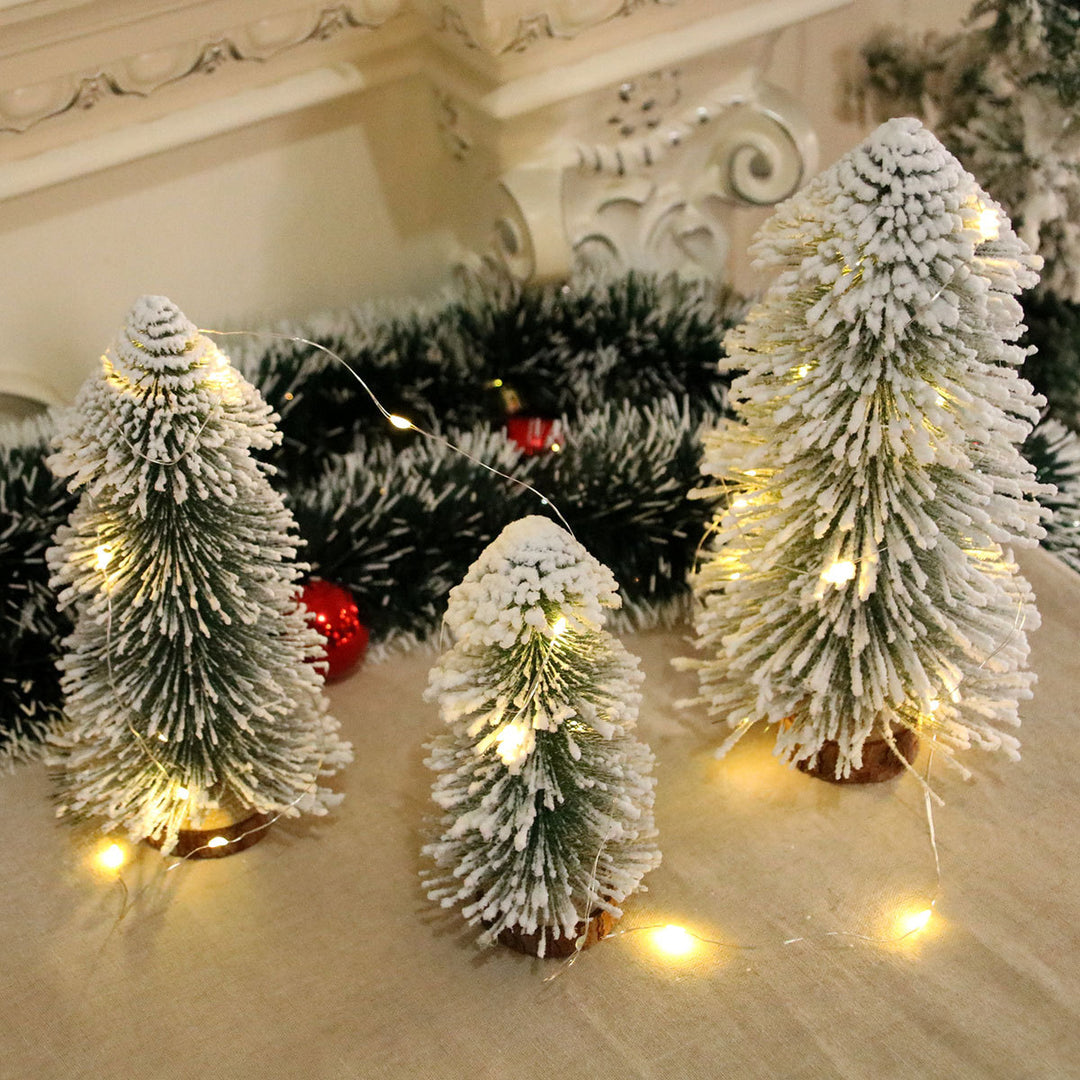 Miniature Snow-Covered Christmas Tree Decoration Kalsten