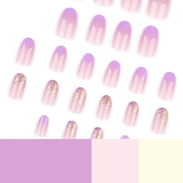 Artful nail art with ombre design and glitter accents Kalsten