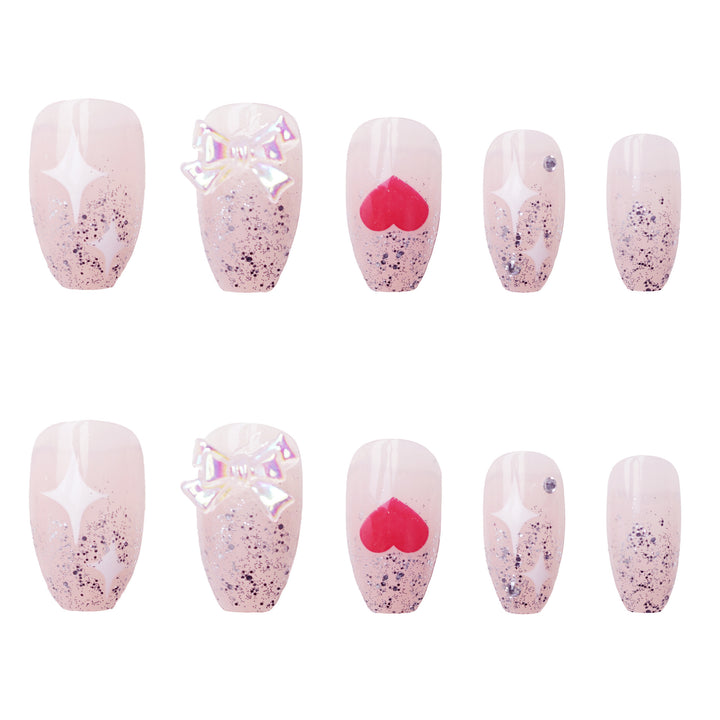 Glamorous Rhinestone-Embellished Press-On Nail Set Kalsten 1790727203